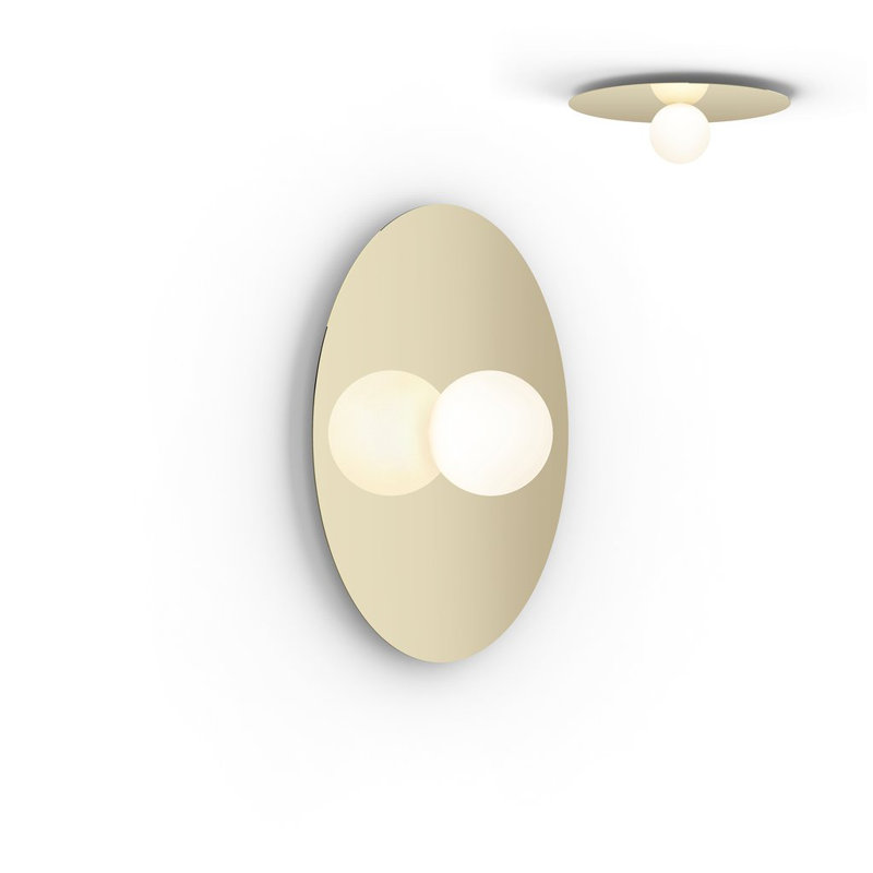 Bola Flush Disc, Brass, 7.2" H x 22" W x 22" D