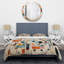 Ensemble de housse de couette rose et bleu Mid Century Whimsical Wonders III - Abstract Midcentury-107146731