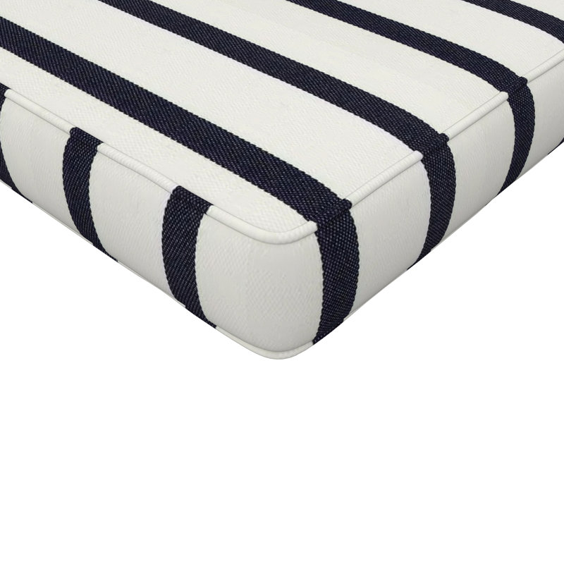 Sunbrella Indoor/Outdoor Dining Chair Cushion, 21" W x 19" D, Sunbrella® Lido Indigo