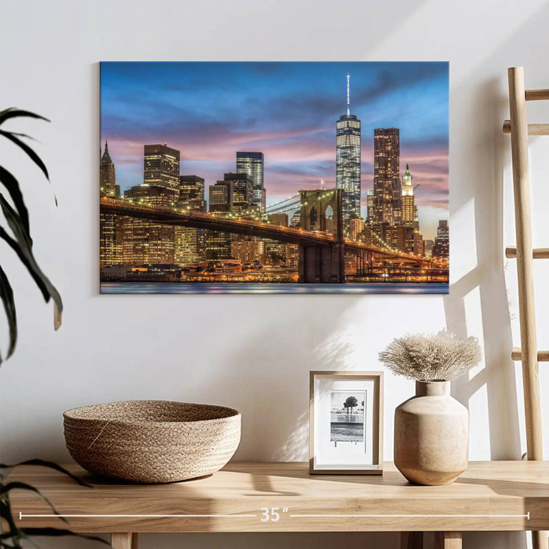Lilie Brooklyn Bridge Skyline, H 16 po x l 24 po