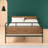 Parthenon Industrial Metal Bed Frame with Wood Detail Head and Foodbaord-36802950