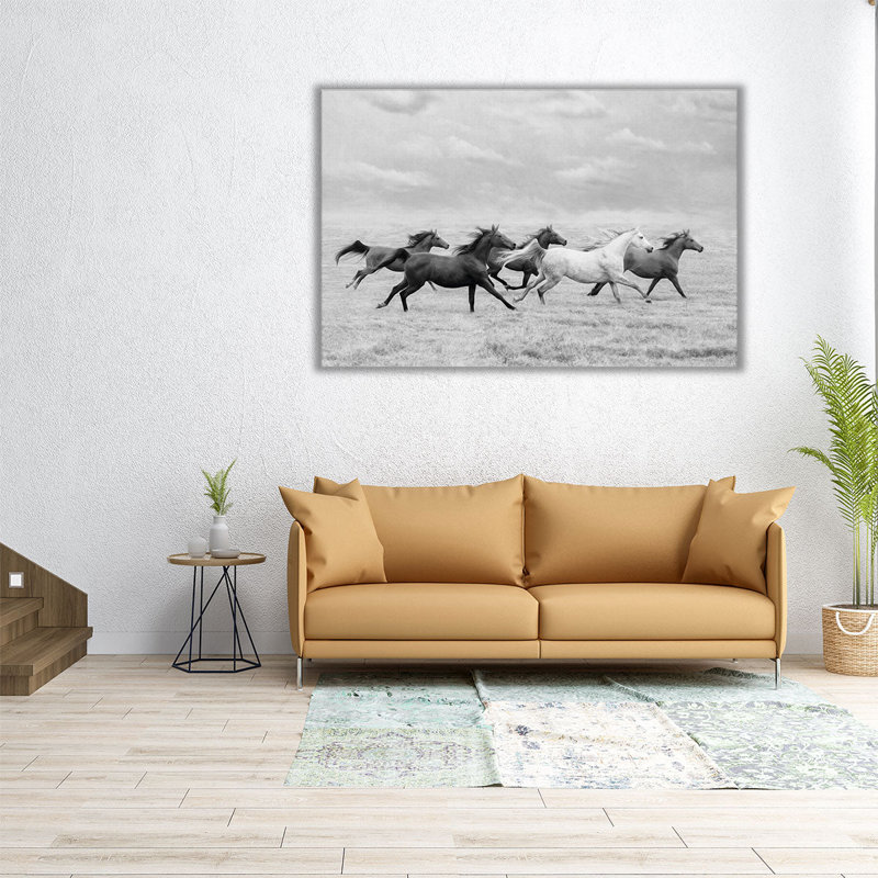 Horse Run I - reproduction d'art sur toile, H 20 po x l 30 po