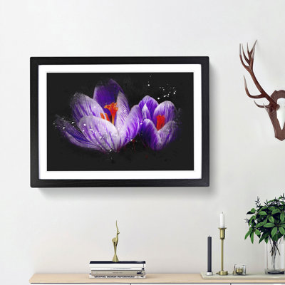 Purple Crocus Flower - Picture Frame Graphic Art Print