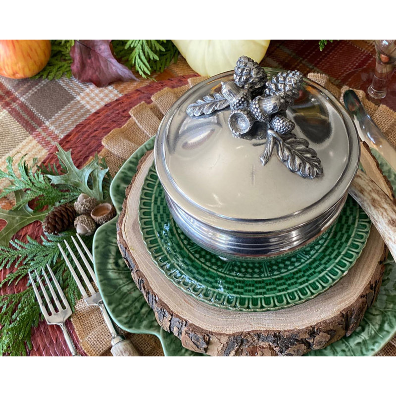 Majestic Forest Handmade Pewter Soup Bowl
