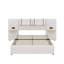 Grand lit plateforme tapissier avec ports de charge USB-649366238