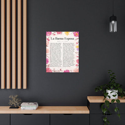 " La Buena Esposa Proverbios 31:10-31 Cuadros Cristianos Para Pared En Español, Christian Wall Decor In Spanish, Arte De Jesucristo, "