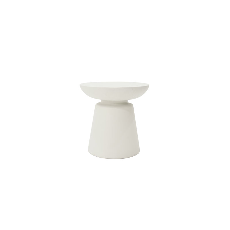 Table d'appoint Kylix, Blanc, crème