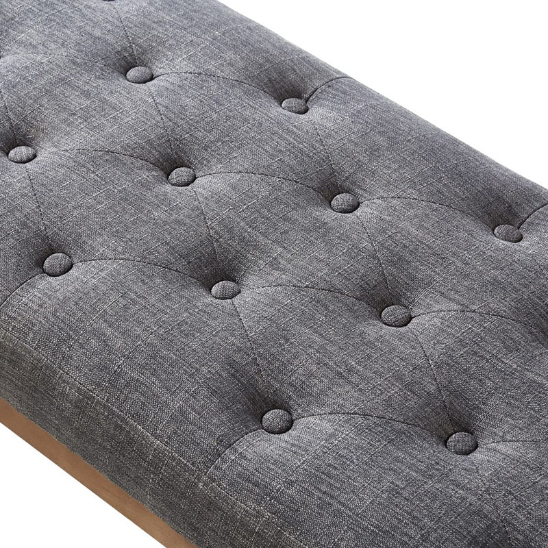 Hrafn Upholstered Bench, Gray