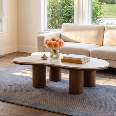Masiyah 48" Stone Coffee Table