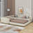 Queen Size Upholstered Platform Bed-1986685989
