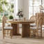 Ensemble de table de salle à manger extensible rétro 5 pièces avec 4 chaises rembourrées Retro