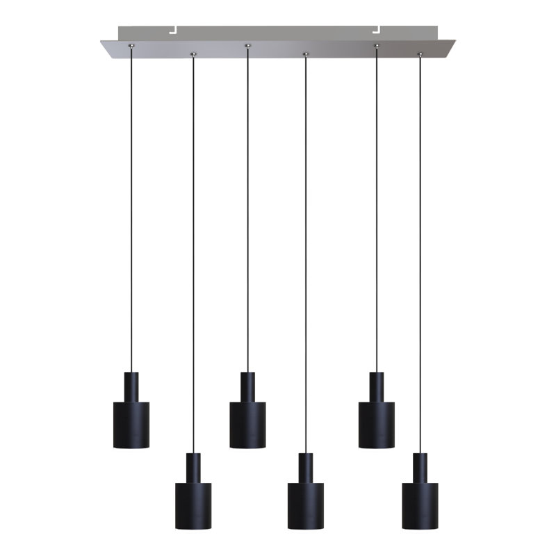 Essoura 6 - Light Cluster Pendant, Black/Black