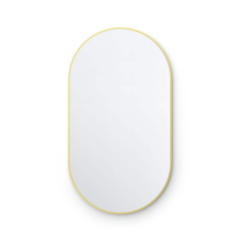 Miroir mural incassable Premium Premium, 36 po x 20 po, Or brossé