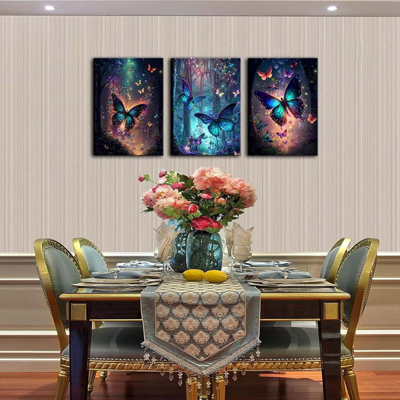 3 Piece Wrapped Canvas Print, 60 cm H x 40 cm W