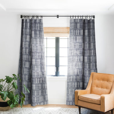 Holli Zollinger Bogo Denim Mudcloth Light 1pc Blackout Window Curtain Panel