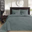 Couvre-lit réversible 3 pièces à motif de lit pour un état de repos décontracté, rembourrage en coton prélavé, avec 2 taies décoratives pour un sommeil apaisant,