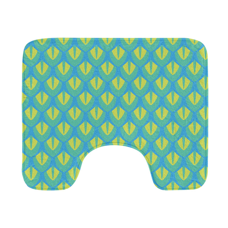  Tapis de salle de bain coloré en U 20 po turquoise multicolore