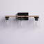 Nitya 24 in. 3-Light Farmhouse Dimmable Vanity Light in Matte Black & Oak with Clear Glass Shade