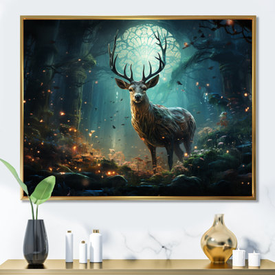 «Deer Enchanted Forest II», reproduction sur toile