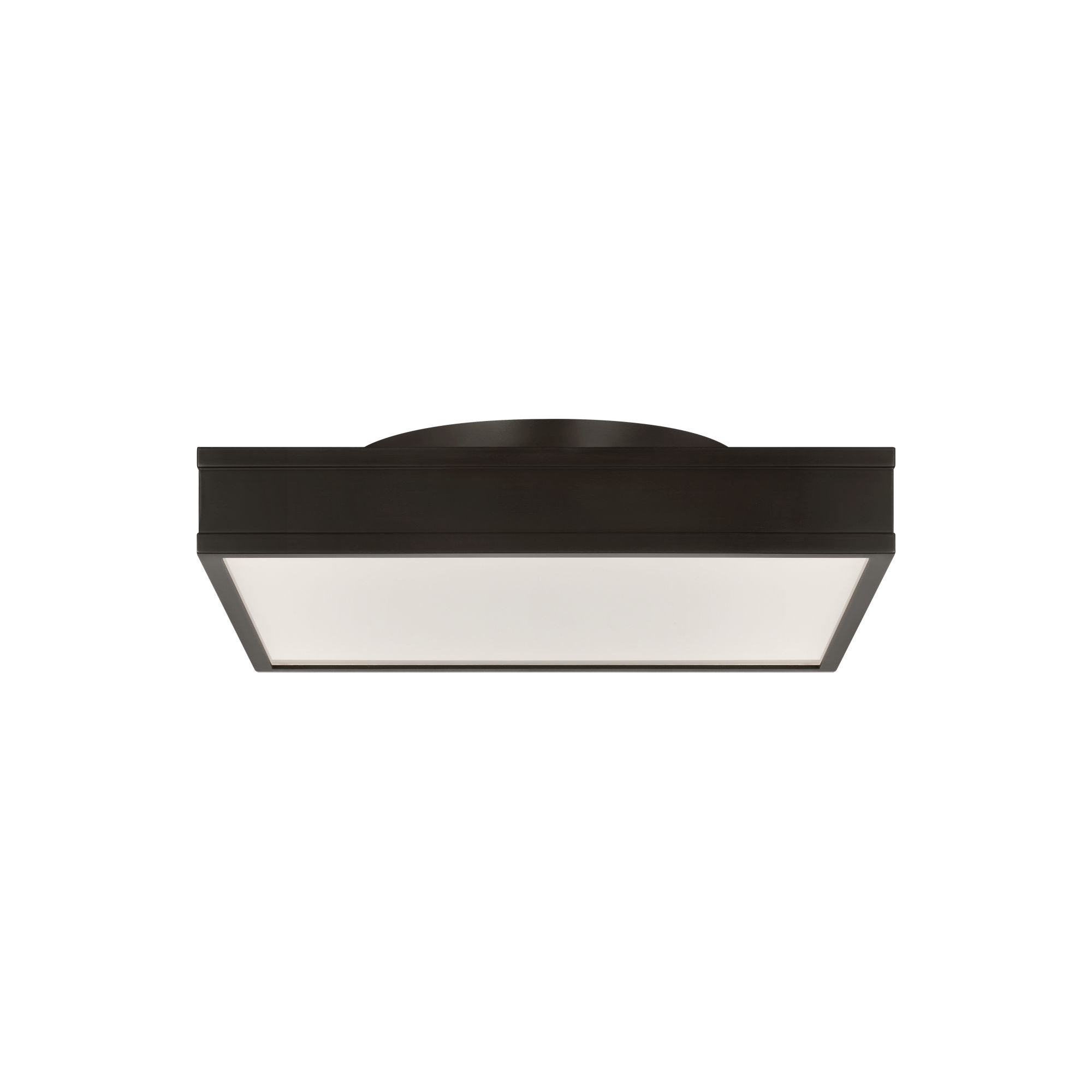 Radcliff Square Semi Flush, Aged Iron, 4" H x 16" W x 16" D