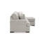 Canapé Shelyn avec 4 coussins décoratifs, polyester gris sable 97 pouces