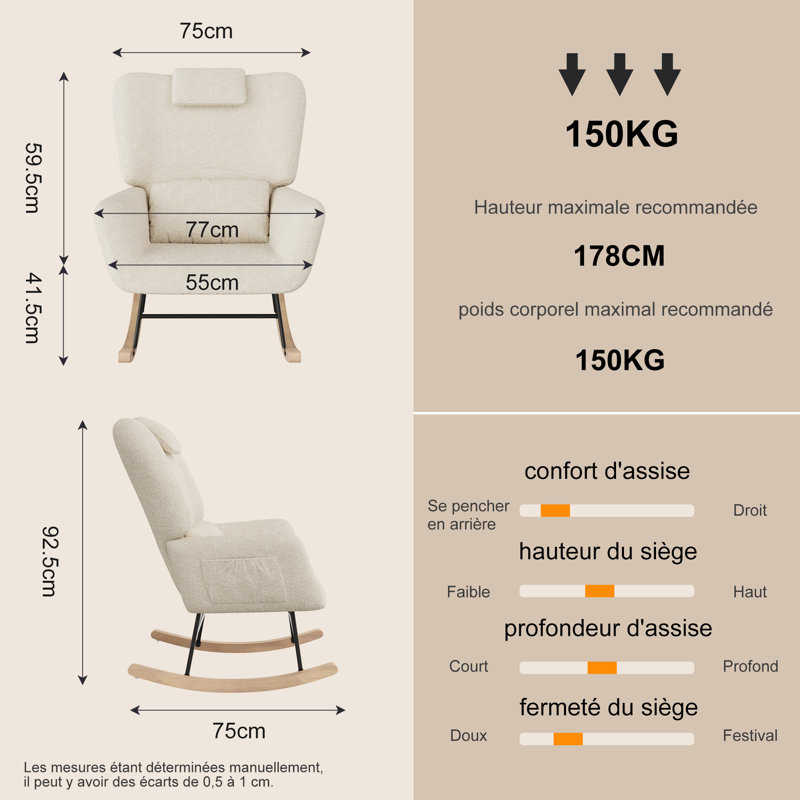 Rocking Chair, Beige