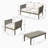 4-Pieces Acacia Wood Patio Furniture Set