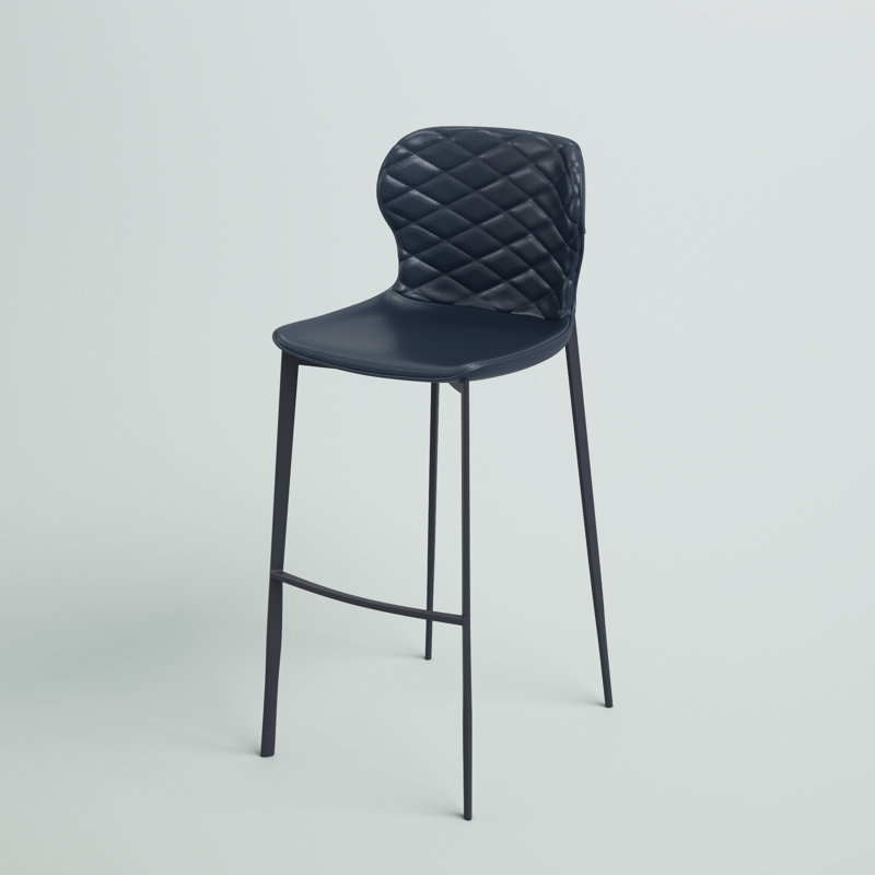Tabouret de bar et de comptoir Albert, Noir, Noir, Tabouret de bar (siège d'une hauteur de 30 po)