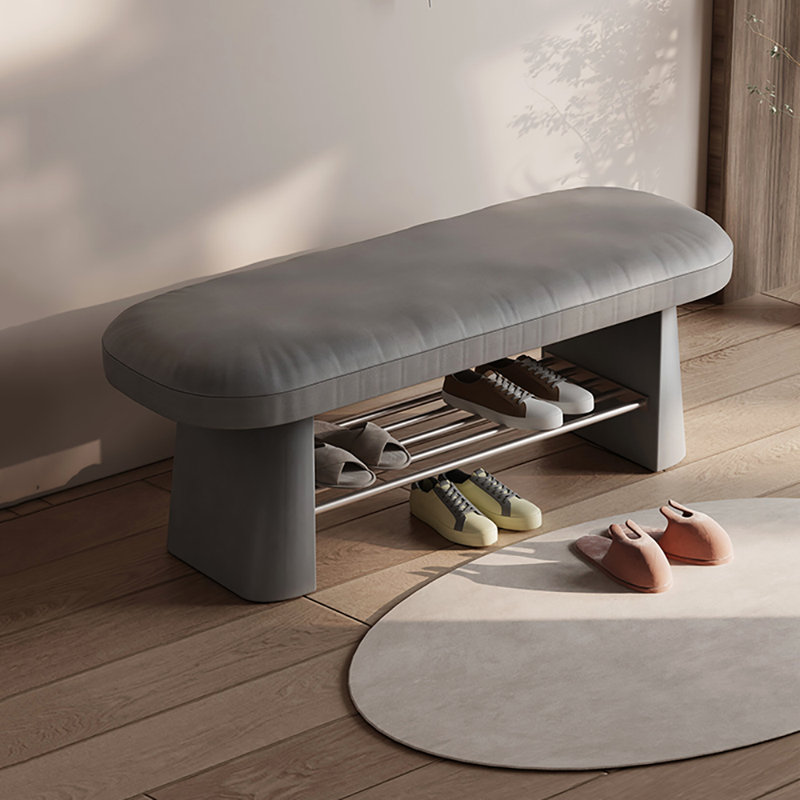 31,5 Tabouret avec range-chaussures, Gris