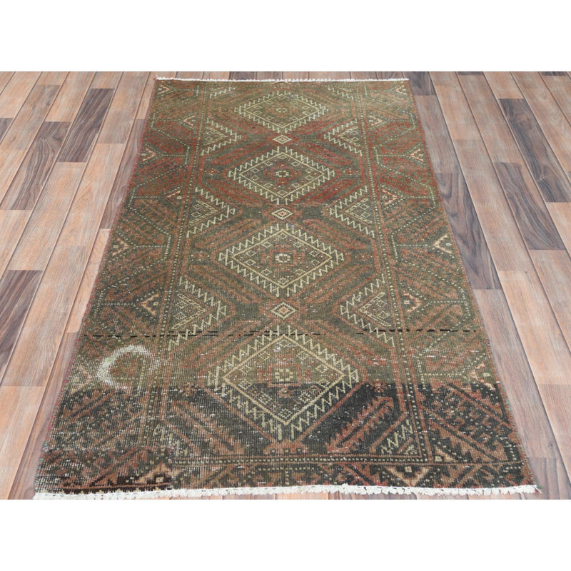 Tapis unique brun de 3 pi x 5 pi 5 po Brithany