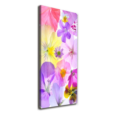 Colourful Flowers - Wrapped Canvas Print