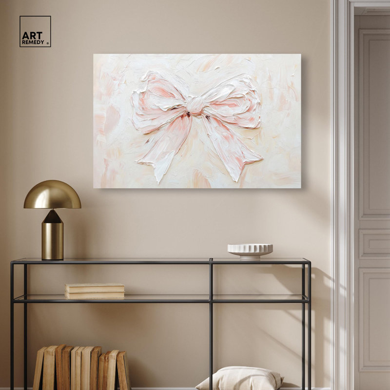 Relief Ribbons Canvas Fashion Wall Art, Wrapped Canvas, 24" H x 36" W