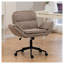 Chaise de bureau pivotante confortable en molleton brun avec accoudoirs pliables - Siège réglable et sièges d'appoint à hauteur réglable