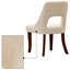Ensemble de 2 chaises de salle à manger en chenille avec pieds courbés en bois massif-130158213-130158216