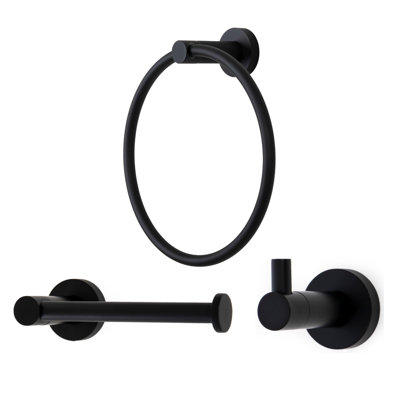 Italia Florence 3 Piece Wall Mounted Brass Bathroom Hardware Set
