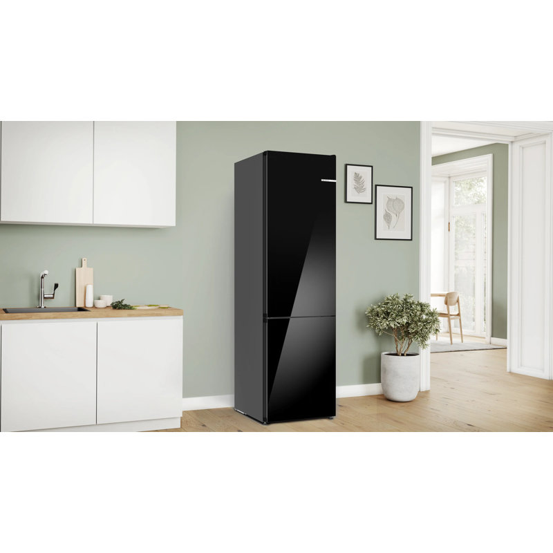 Free-Standing Fridge-Freezer, Black