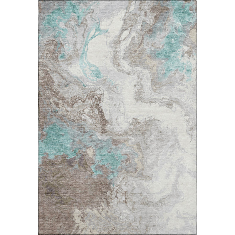 Premium Machine Washable Giacchetto AMF1841 Abstract Rug, Rectangle 8' x 10'