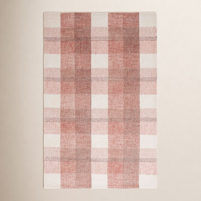 Hand-Tufted Wool Plaid Rug