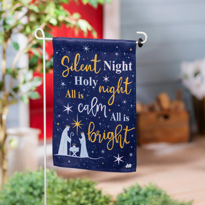 Drapeau de jardin réversible Joy to the World