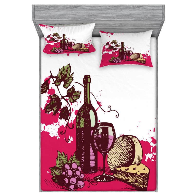 Microfiber Sheet Set, Queen Sheet Set with Fitted Sheet