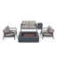 Ensemble de mobilier d'extérieur avec table et foyer 5 pièces Real Flame Aegean-135866483