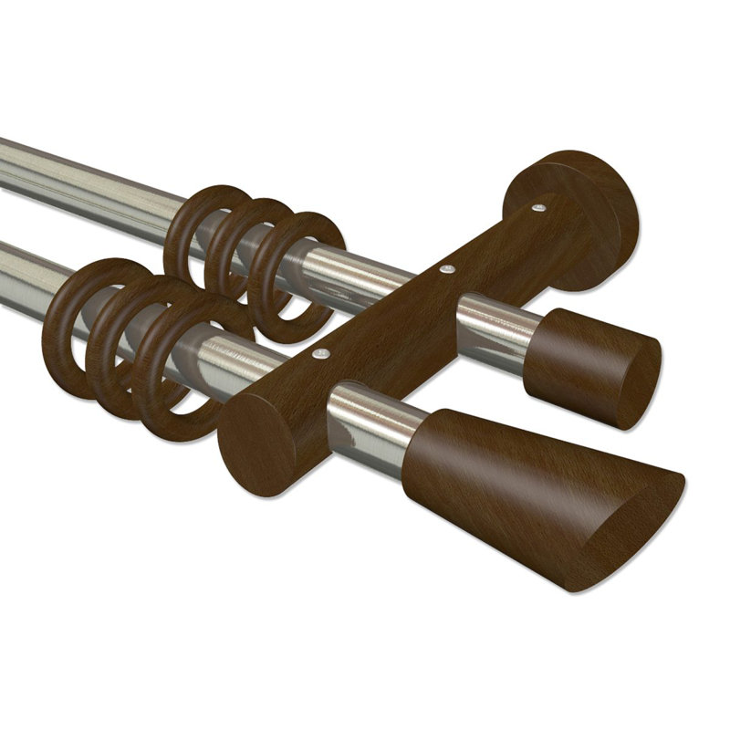 Taylorsville 2cm Double Curtain Pole, 5cm H x 320cm W x 18cm D