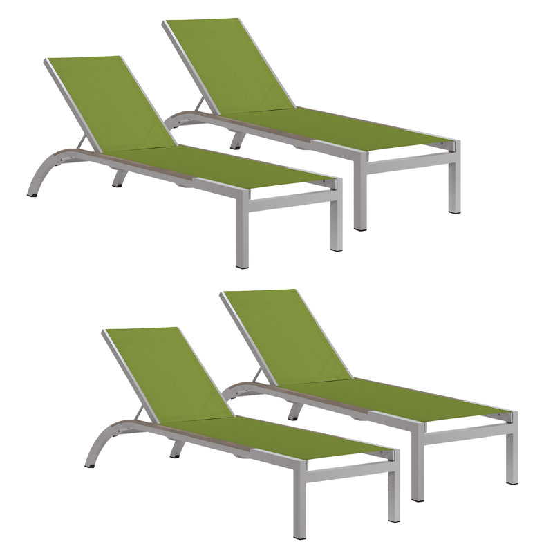 Argento Outdoor Chaise Lounge, Go Green