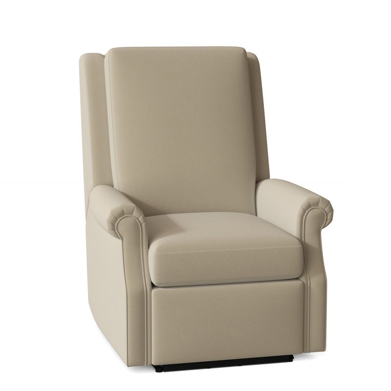 Reclination 33" Wide Genuine Leather Standard Recliner, Swivel Glider, Manual, 1181 Pearl