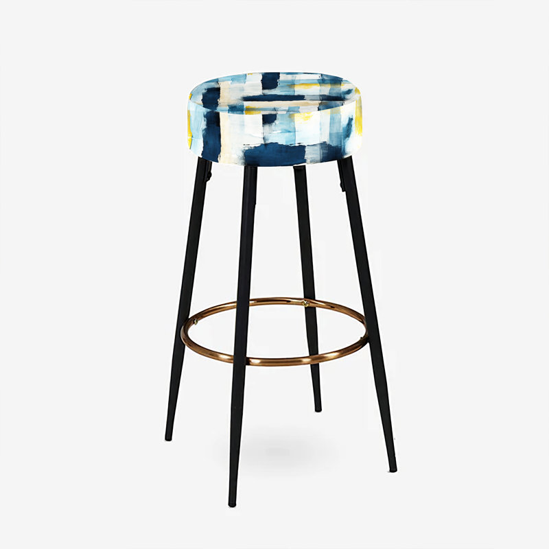Ensemble de 2 tabourets de bar Blue Artistic Striped Explosion II