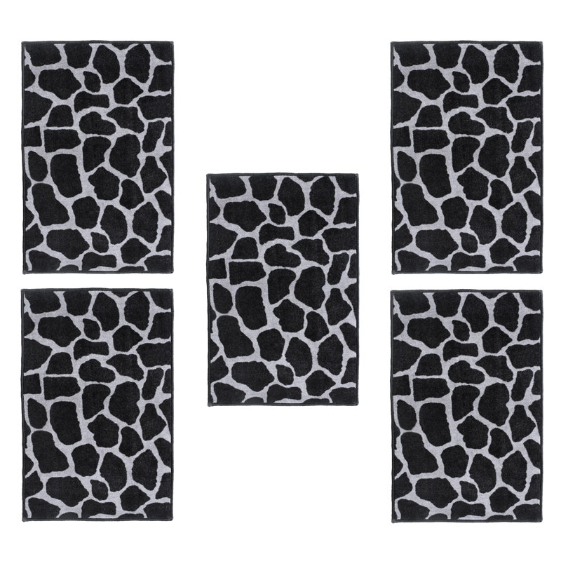 Ensemble de tapis en nylon touffeté à la machine Banno, Rectangle 1 pi 5 po x 2 pi 2 po