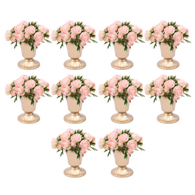 10 vases dorés 10PCS; Vases dorés pour centres de table; Vase de mariage