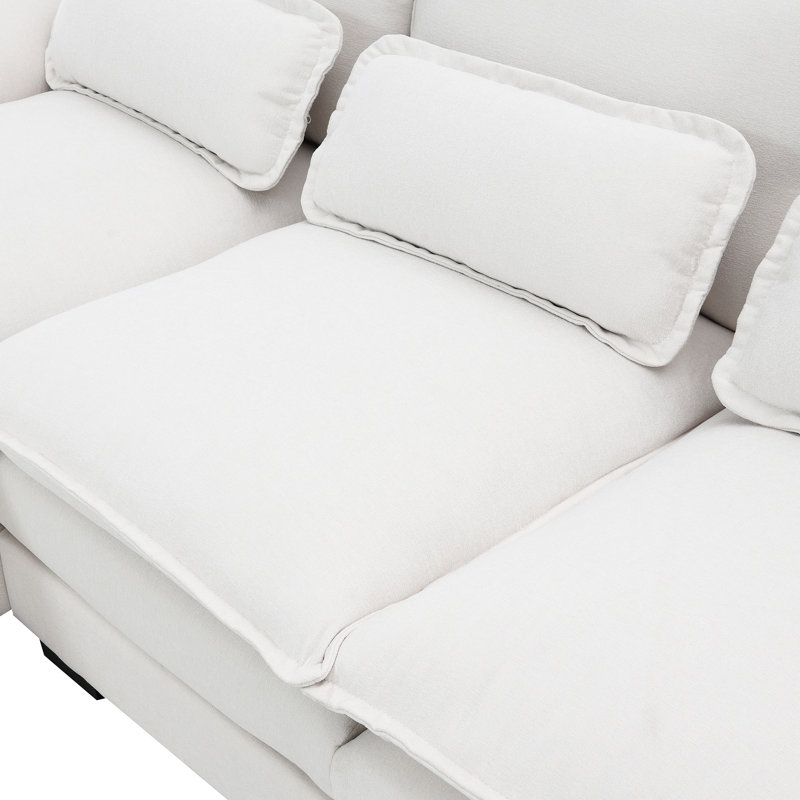 6 sièges avec méridienne double et coussins