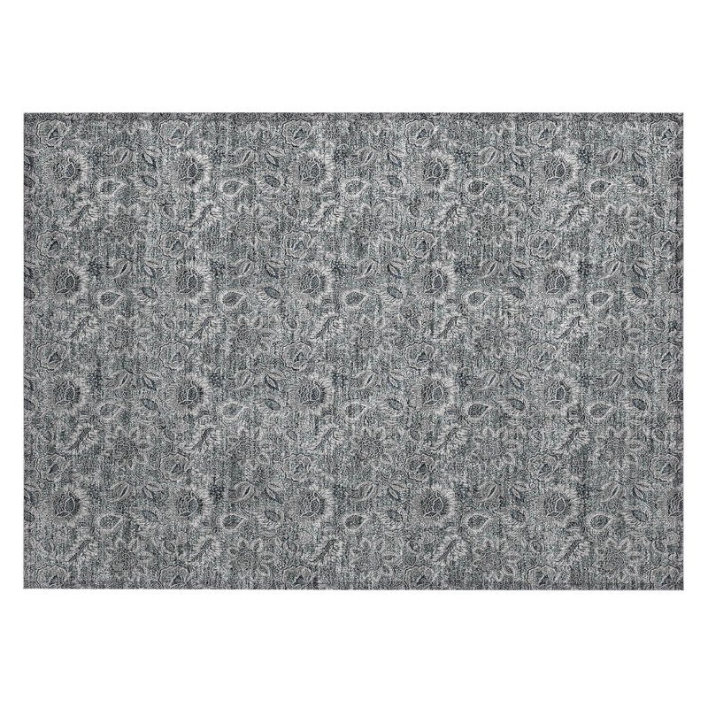 Flitwick Washable Floral Indoor / Outdoor Rug, Rectangle 1'8" x 2'6"