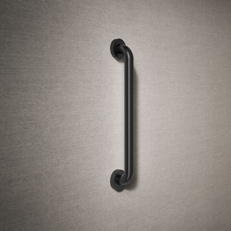 Barre d'appui contemporaine, Noir mat, L 18 po